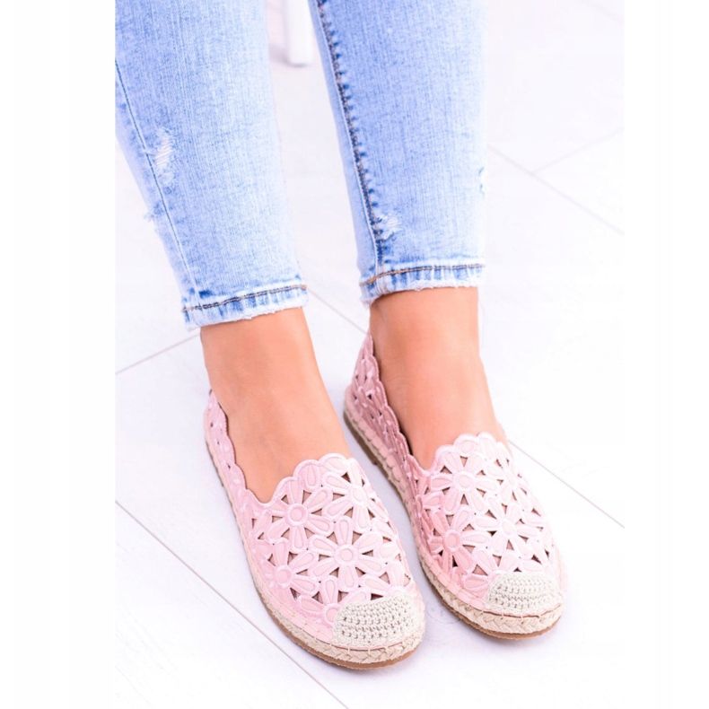 Lu Boo Feminino Bailarinas Rosa Alpercatas Macarena Flores 4