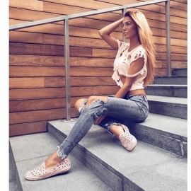 Lu Boo Feminino Bailarinas Rosa Alpercatas Macarena Flores 7