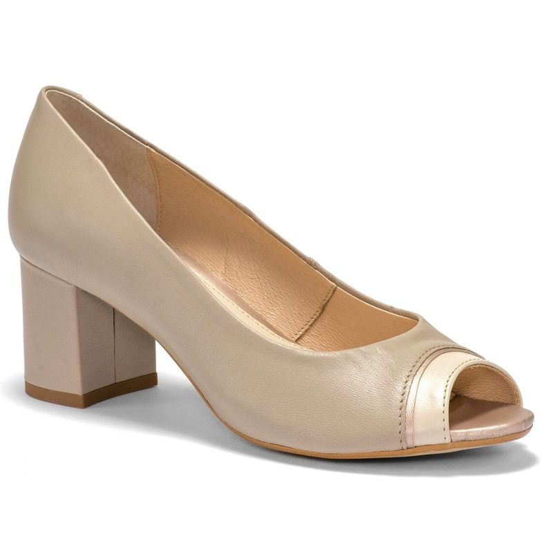 Marco Shoes Bombas 1093P bege com dedos abertos 1 Marco Shoes Bombas 1093P bege com dedos abertos 1