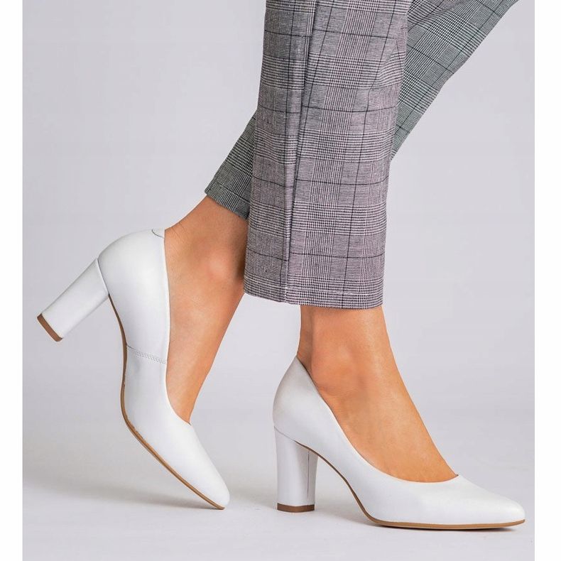 Marco Shoes Sapatilhas clássicas de couro branco 1