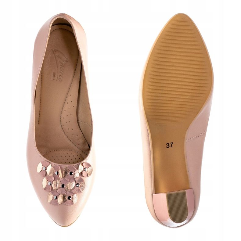 Marco Shoes Sapatos 1120P rosa com ornamento floral 2