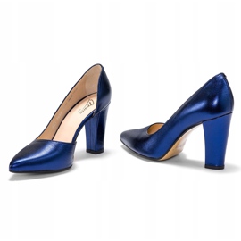 Marco Shoes Sapato azul marinho com o lado aberto azul-marinho 2