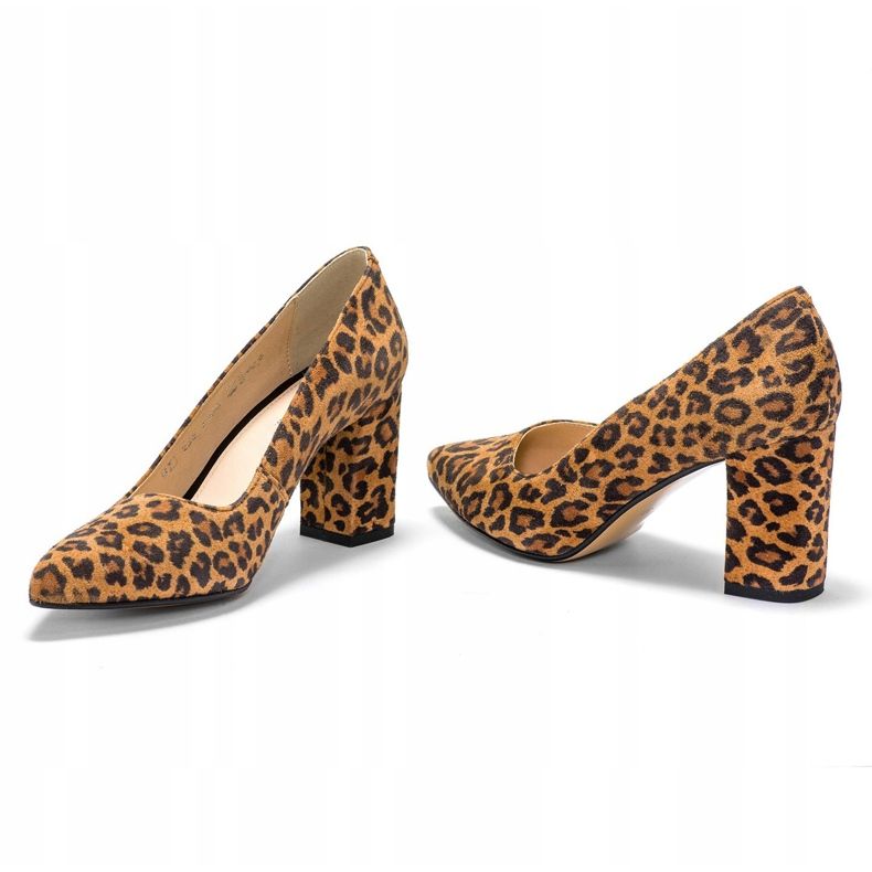 Marco Shoes Sapatilhas de couro de pantera Marco 1066P marrom 2