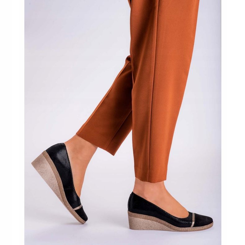 Marco Shoes Calçados 1205P Marco na cunha preto 1