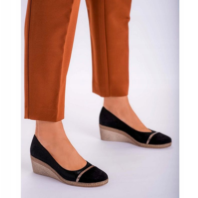 Marco Shoes Calçados 1205P Marco na cunha preto 2