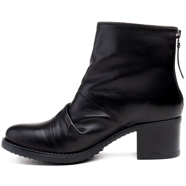 Marco Shoes Botas femininas 1258B Marco feitas de couro enrugado preto 2