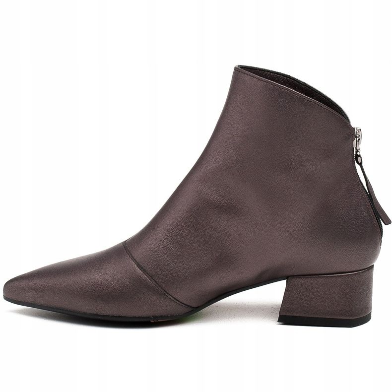 Marco Shoes Botas Marco 1288B com salto baixo em couro castanho 2