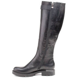 Marco Shoes Botas pretas de 1340K com detalhes em metal preto 2