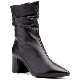 Marco Shoes Botas altas Marco para mulheres com franzido preto 1