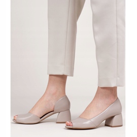 Marco Shoes Sandálias de couro bege 1505P 2