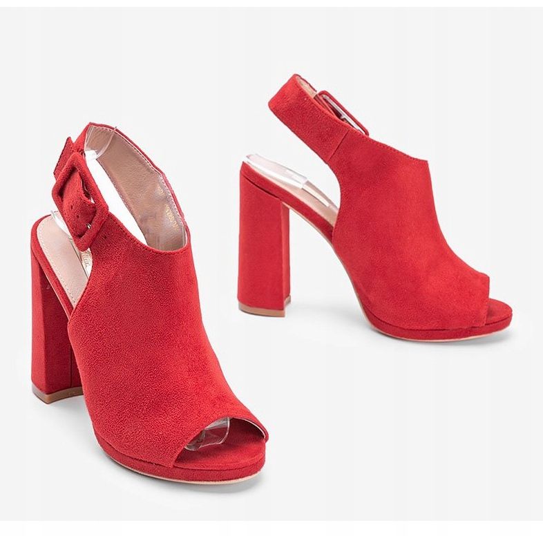 Sandálias de couro vermelho da Little Italy 1