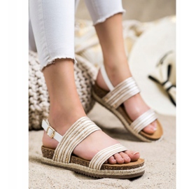 SHELOVET Sandálias Confortáveis ​​Com Fivela branco castanho 1