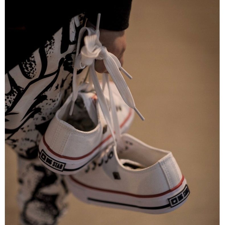 Tênis infantil clássico baixo Big Star HH374089 branco 2