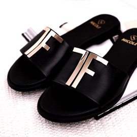 Chinelos Elegantes Femininos Preto Nicole Dilmah 5