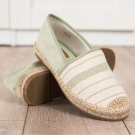 Ideal Shoes Alpercatas com padrão verde 1