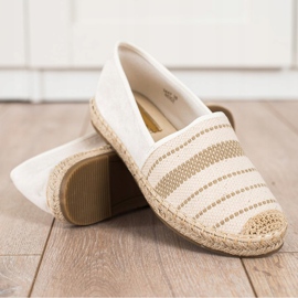 Ideal Shoes Alpercatas com padrão bege 1