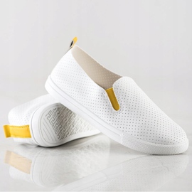 Sun Color Slipons com inserção amarela branco 1