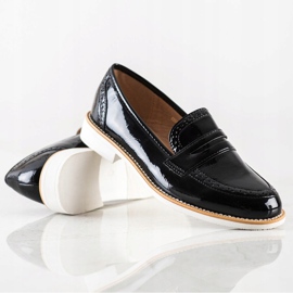 Sun Color Brogues lacados preto 1