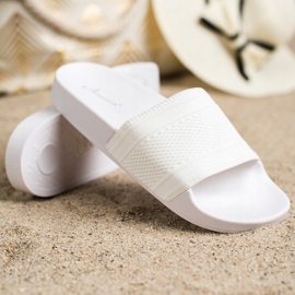 Anesia Paris Chinelos confortáveis branco 1