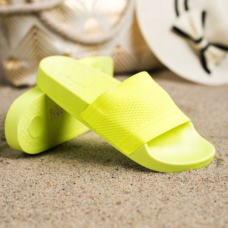 Anesia Paris Chinelos confortáveis amarelo 1