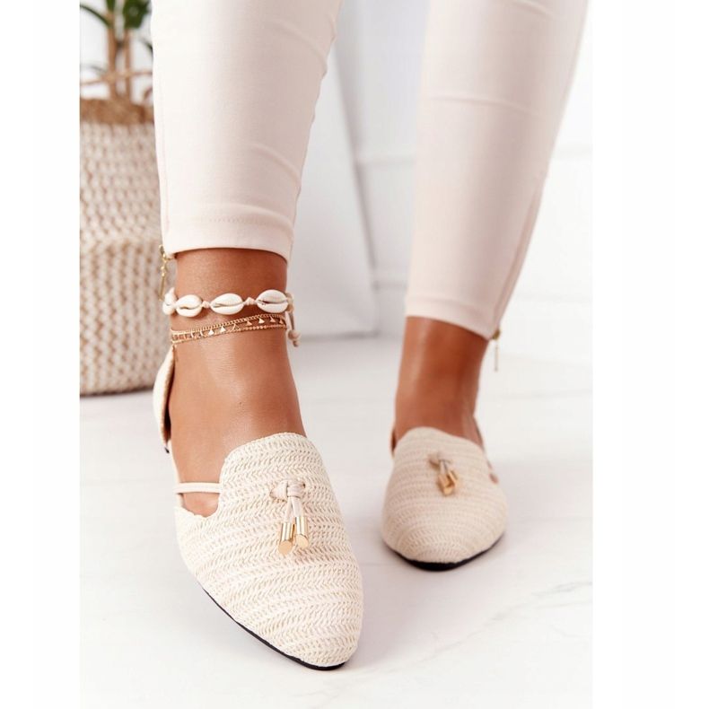 Ballerina Spitz Com Linha Trançada Lu Boo Beige bege 1