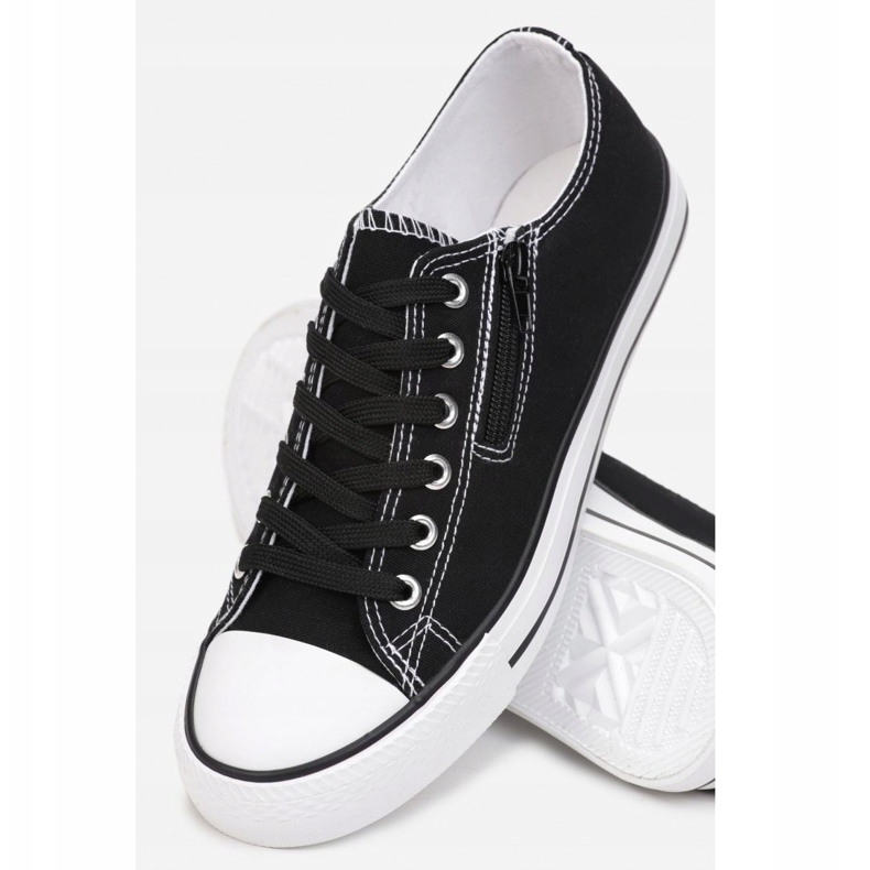 Tênis feminino com zíper preto Malani 1