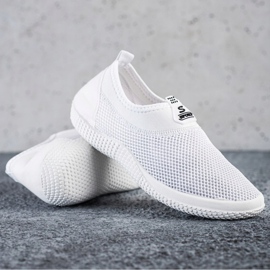 SHELOVET Sapatos com aberturas deslizantes branco 1