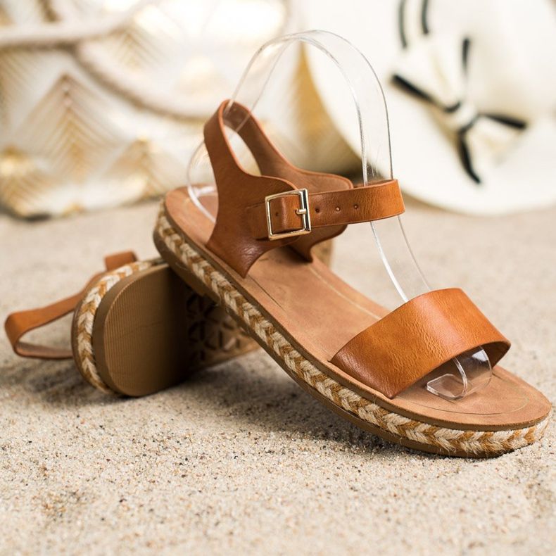 SHELOVET Sandálias marrons confortáveis marrom 1