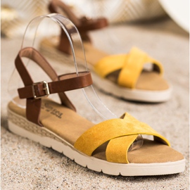 SHELOVET Sandálias Casuais Com Fivela castanho amarelo 1