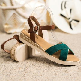 SHELOVET Sandálias Casuais Com Fivela castanho verde 1
