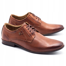 KOMODO Sapatos masculinos formais 850 marrons castanho 2