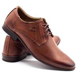 KOMODO Sapatos masculinos formais 850 marrons castanho 3