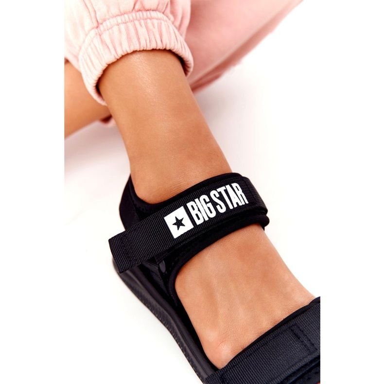 Sandálias esportivas femininas Big Star HH274A024 pretas preto 2