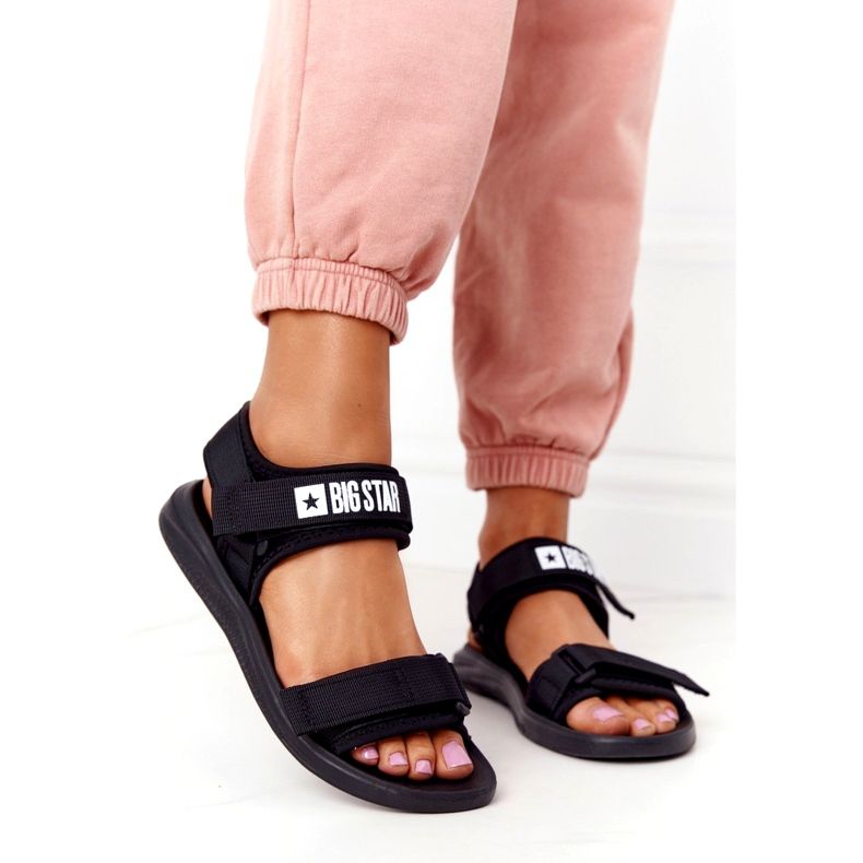 Sandálias esportivas femininas Big Star HH274A024 pretas preto 5