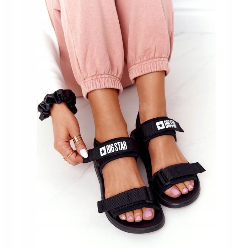 Sandálias esportivas femininas Big Star HH274A024 pretas preto 6