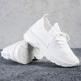 SHELOVET Tênis brancos na plataforma 1