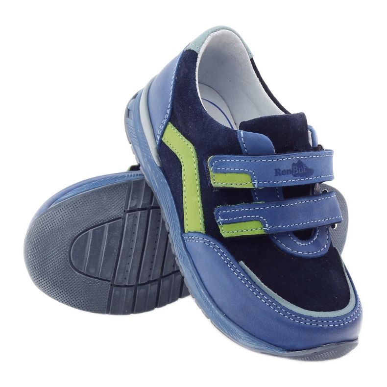 Sapatos de menino com nabos Ren But 3261 gr multicolorido verde azul 3 Sapatos de menino com nabos Ren But 3261 gr multicolorido verde azul 3