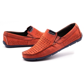 Olivier Sapatos masculinos mocassim 906 para vermelho verão 5