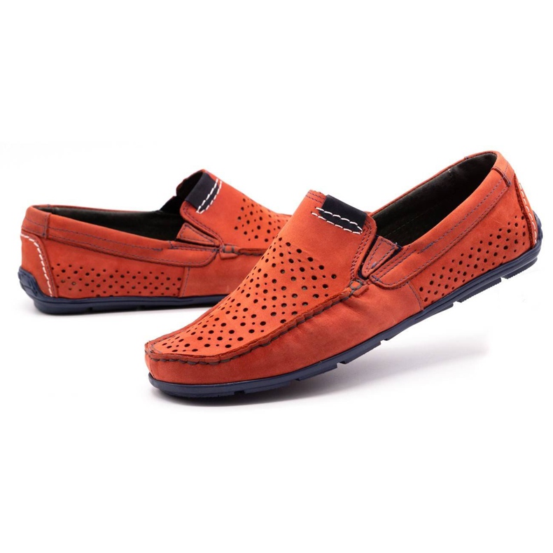 Olivier Sapatos masculinos mocassim 906 para vermelho verão 5