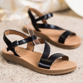 Cm Paris Sandálias casuais com couro ecológico preto 1