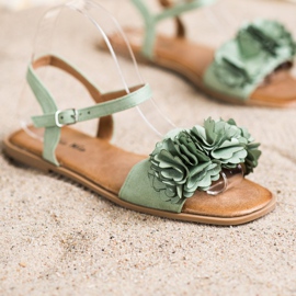 SHELOVET Sandálias verdes elegantes 1