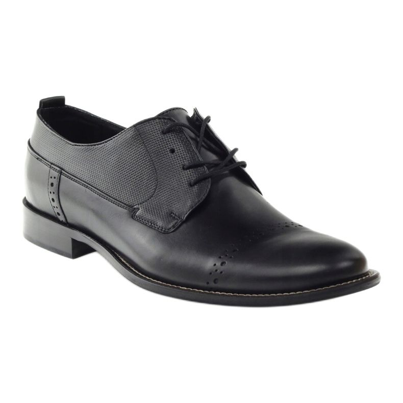 Sapatos masculinos negros clássicos de Badura 7599 preto 1