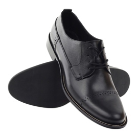 Sapatos masculinos negros clássicos de Badura 7599 preto 3