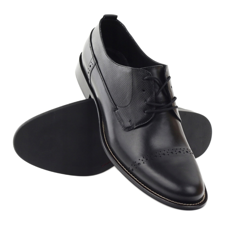 Sapatos masculinos negros clássicos de Badura 7599 preto 3