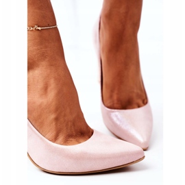 Lewski Shoes Bombas de cetim com sapatos Lewski padrão animal 2453 rosa 1