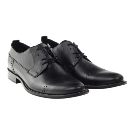 Sapatos masculinos negros clássicos de Badura 7599 preto 4