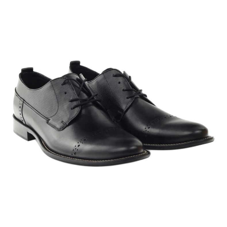 Sapatos masculinos negros clássicos de Badura 7599 preto 4