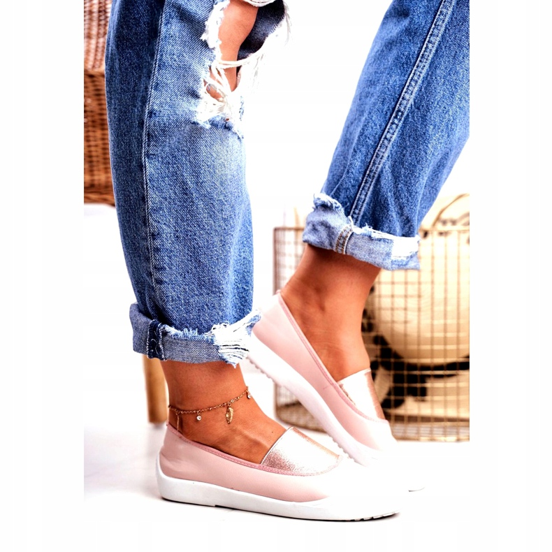 LU BOO Tênis Slip On Tênis Slip-on Rosa Justy 1