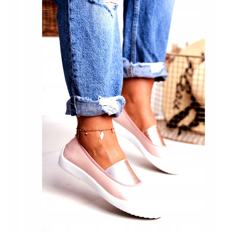 LU BOO Tênis Slip On Tênis Slip-on Rosa Justy 2