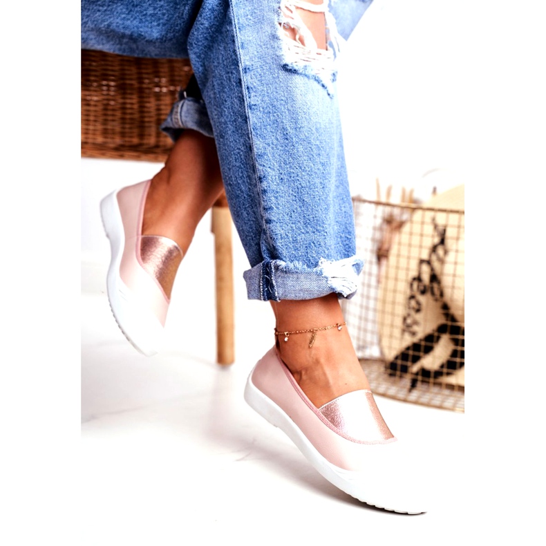 LU BOO Tênis Slip On Tênis Slip-on Rosa Justy 3